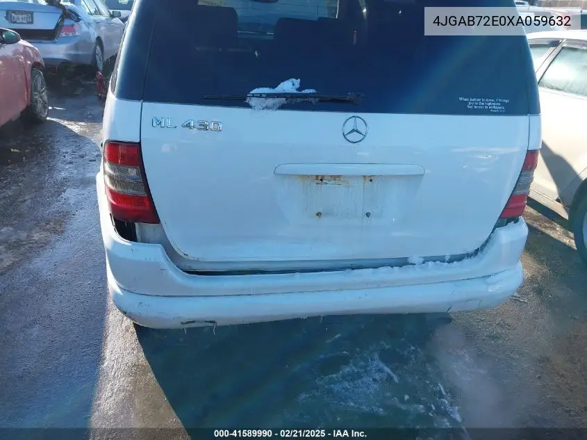 1999 Mercedes-Benz Ml 430 VIN: 4JGAB72E0XA059632 Lot: 41589990