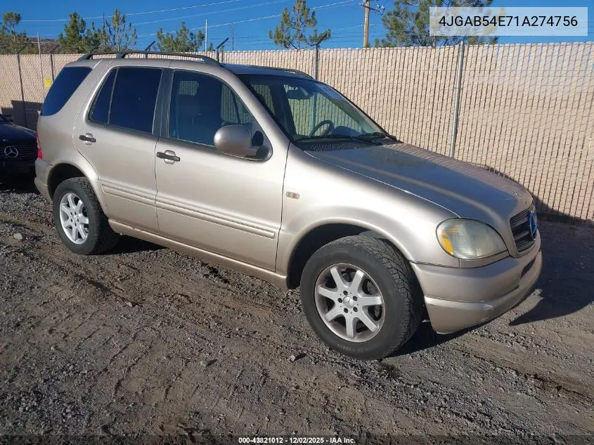4JGAB54E71A274756 2001 Mercedes-Benz Ml 320