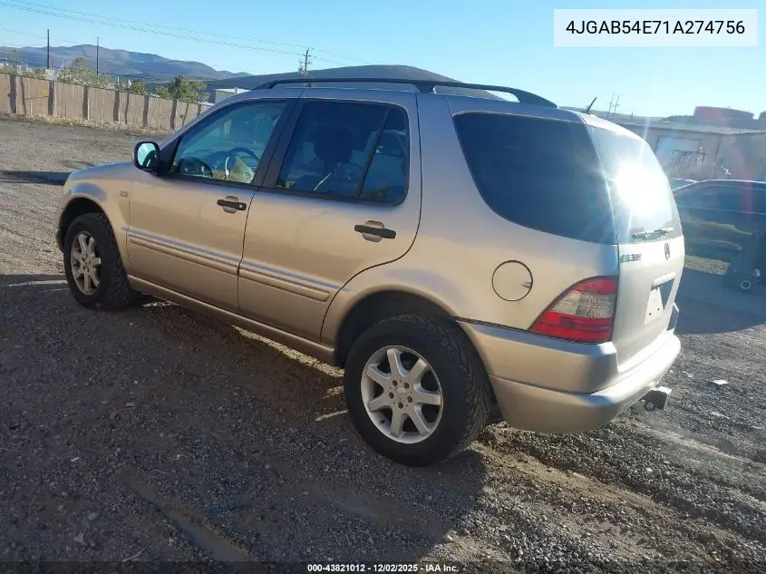 4JGAB54E71A274756 2001 Mercedes-Benz Ml 320