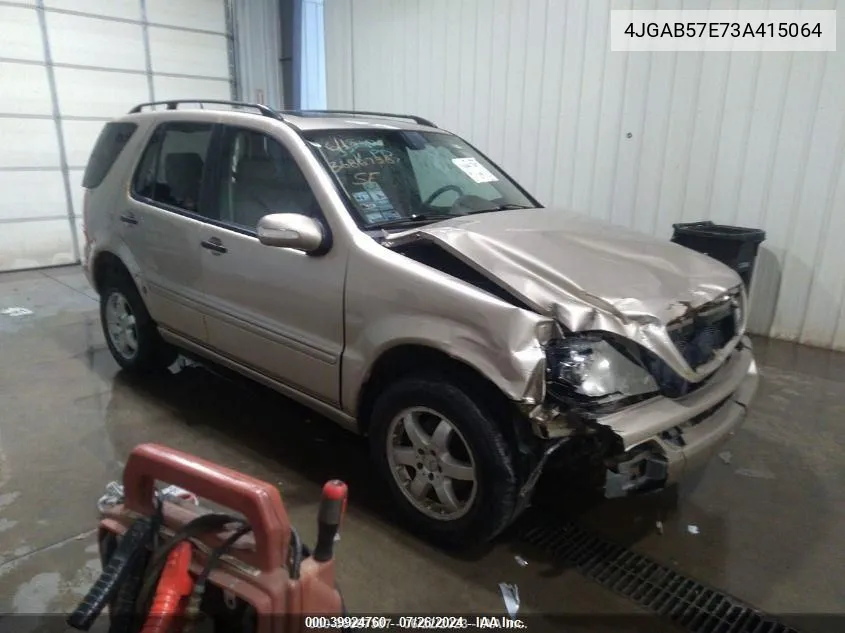 4JGAB57E73A415064 2003 Mercedes-Benz Ml 350