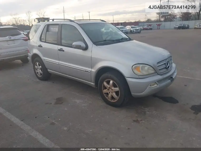 4JGAB57E73A414299 2003 Mercedes-Benz Ml 350