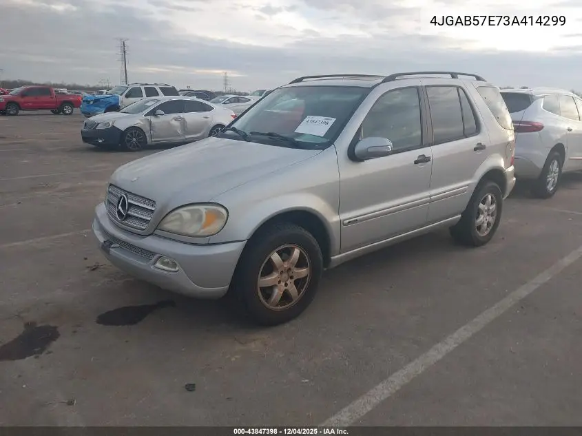 4JGAB57E73A414299 2003 Mercedes-Benz Ml 350