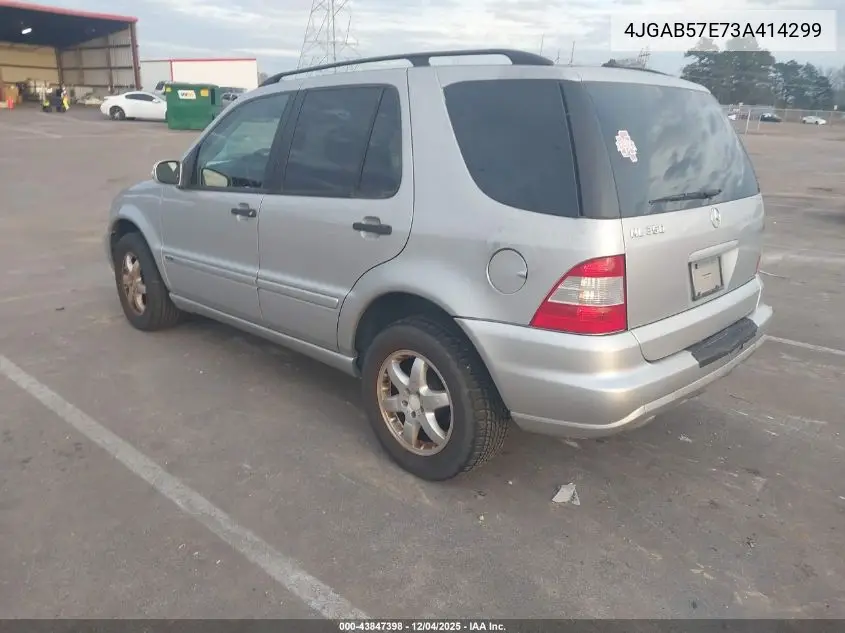 4JGAB57E73A414299 2003 Mercedes-Benz Ml 350