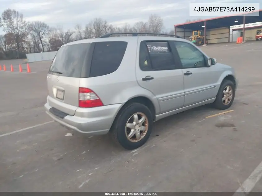 4JGAB57E73A414299 2003 Mercedes-Benz Ml 350