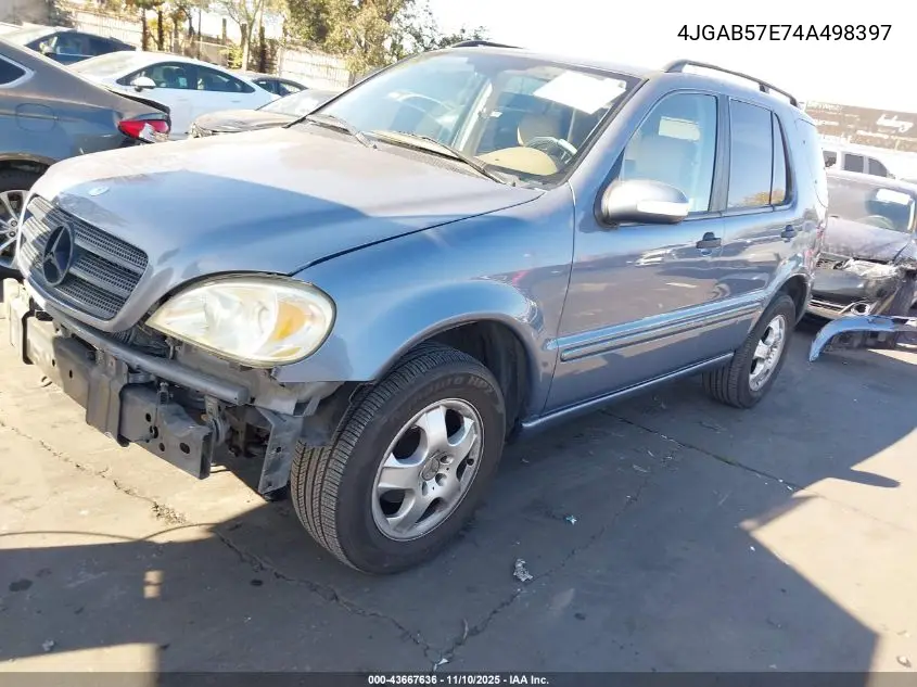 4JGAB57E74A498397 2004 Mercedes-Benz Ml 350 4Matic