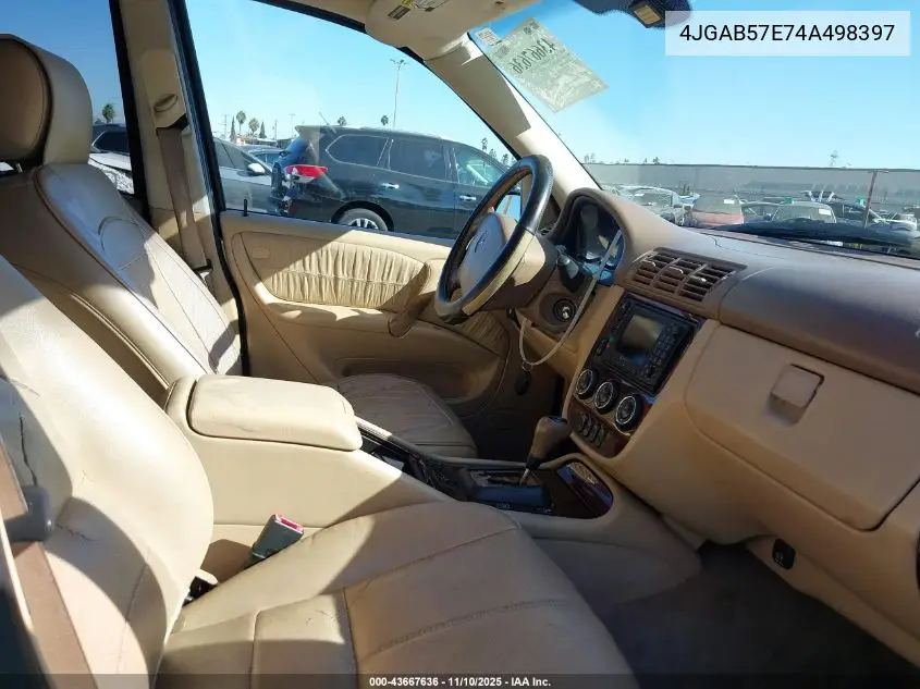 4JGAB57E74A498397 2004 Mercedes-Benz Ml 350 4Matic