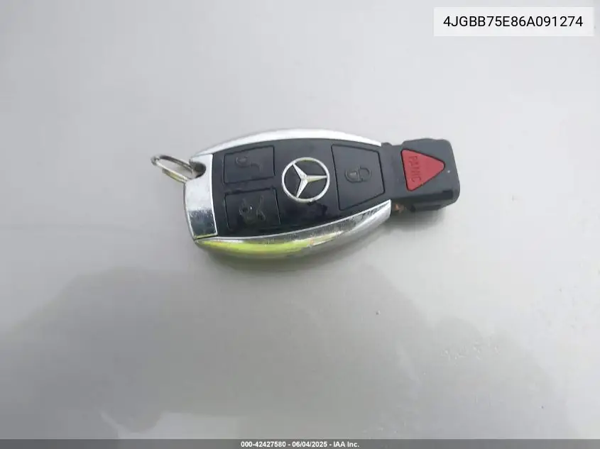 2006 Mercedes-Benz Ml 500 4Matic VIN: 4JGBB75E86A091274 Lot: 42427580