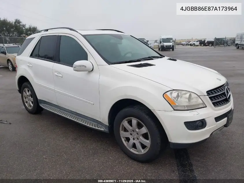 4JGBB86E87A173964 2007 Mercedes-Benz Ml 350 4Matic