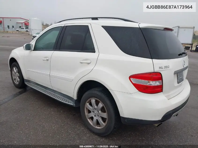 4JGBB86E87A173964 2007 Mercedes-Benz Ml 350 4Matic
