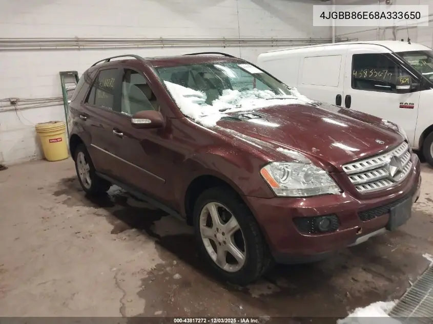 4JGBB86E68A333650 2008 Mercedes-Benz Ml 350 4Matic