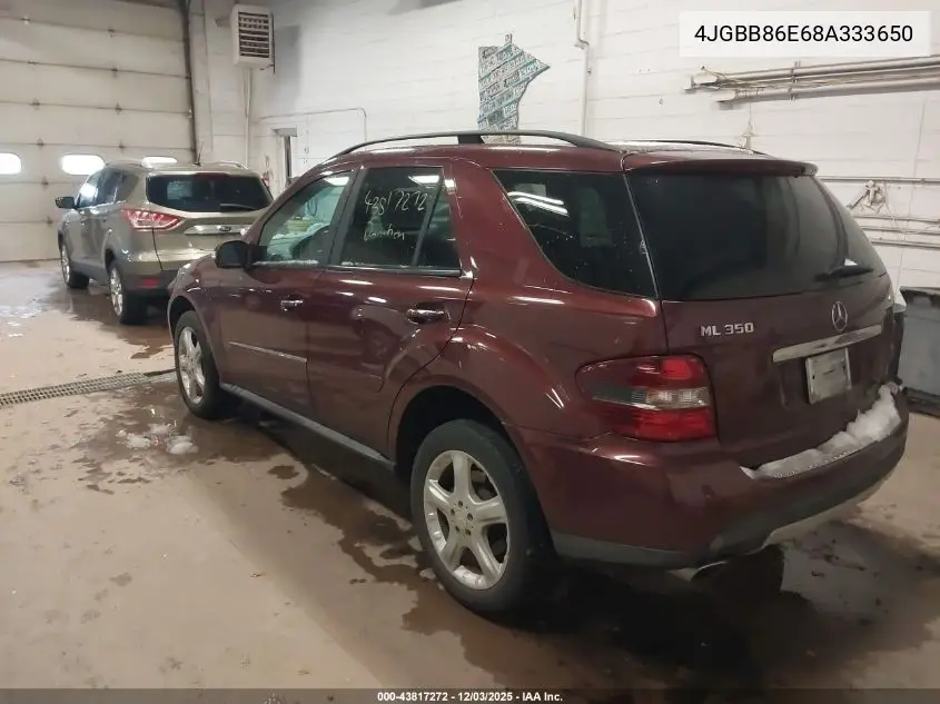 4JGBB86E68A333650 2008 Mercedes-Benz Ml 350 4Matic
