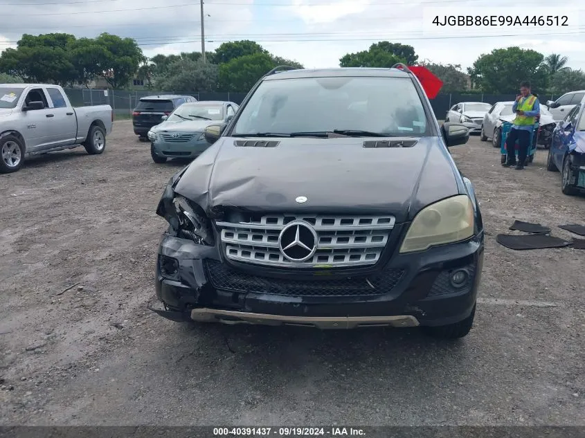 4JGBB86E99A446512 2009 Mercedes-Benz Ml 350 4Matic