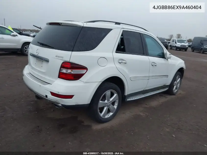 4JGBB86EX9A460404 2009 Mercedes-Benz Ml 350 4Matic