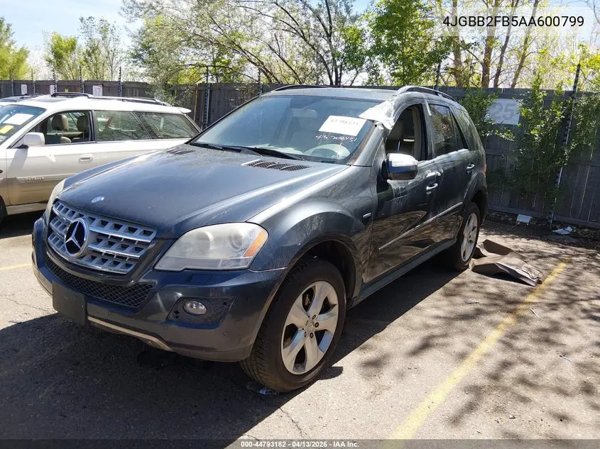 4JGBB2FB5AA600799 2010 Mercedes-Benz Ml 350 Bluetec 4Matic