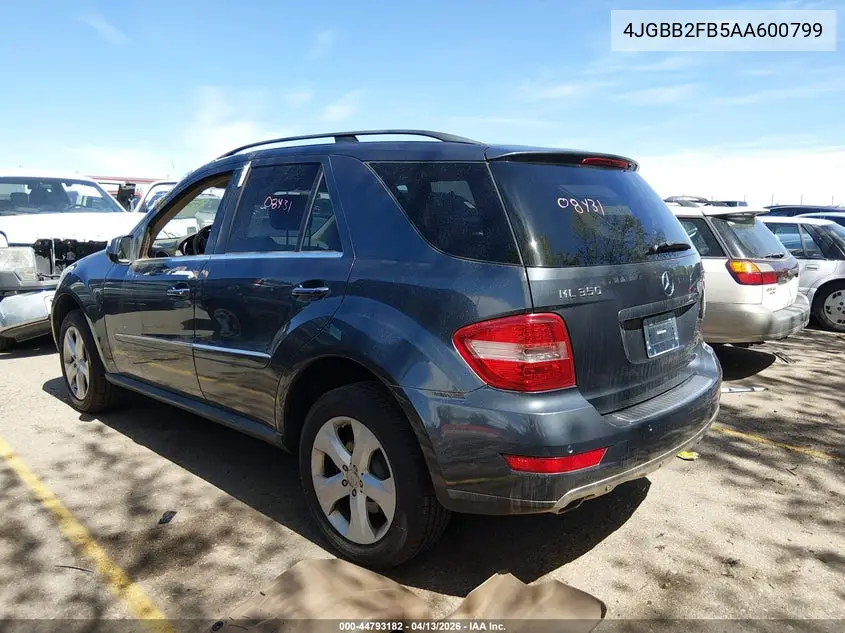 4JGBB2FB5AA600799 2010 Mercedes-Benz Ml 350 Bluetec 4Matic