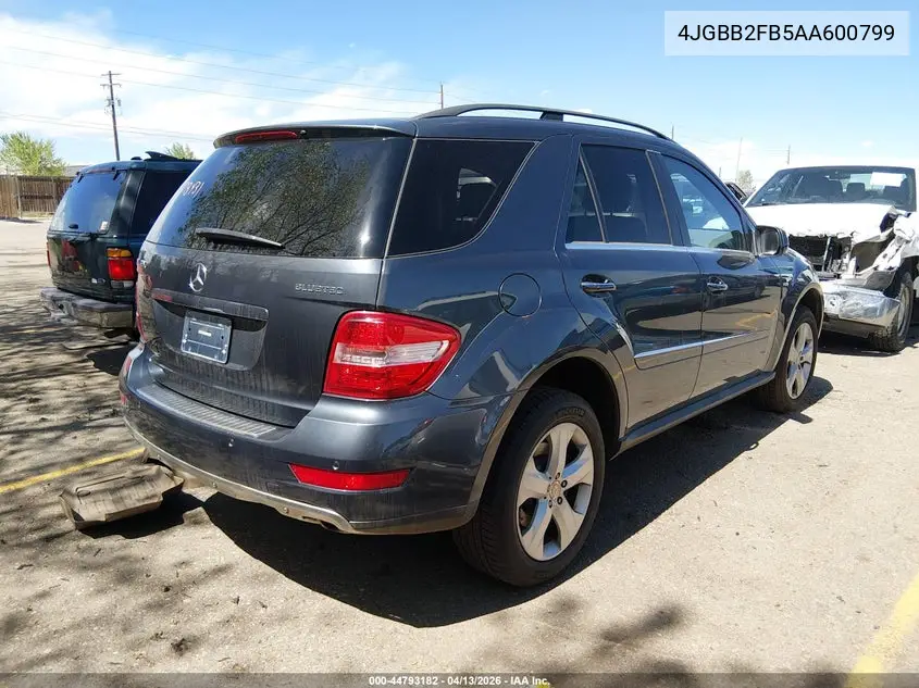 4JGBB2FB5AA600799 2010 Mercedes-Benz Ml 350 Bluetec 4Matic