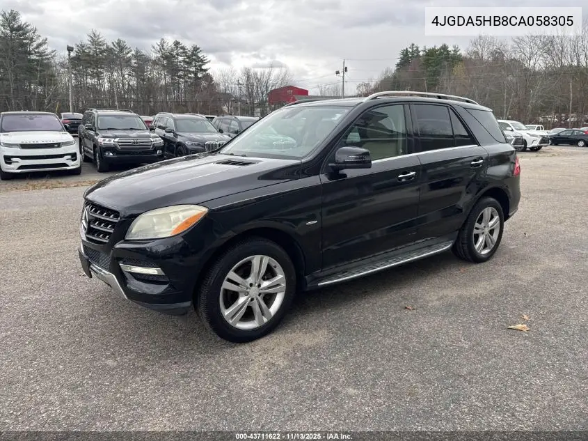4JGDA5HB8CA058305 2012 Mercedes-Benz Ml 350 4Matic