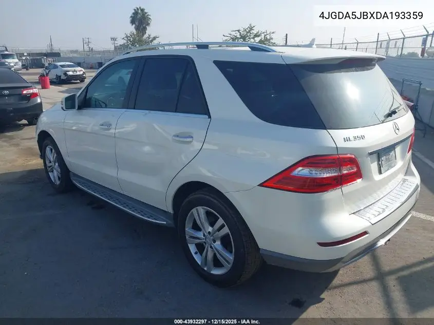 4JGDA5JBXDA193359 2013 Mercedes-Benz Ml 350