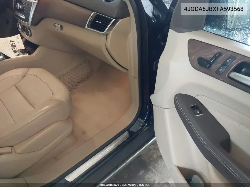 4JGDA5JBXFA593568 2015 Mercedes-Benz Ml 350