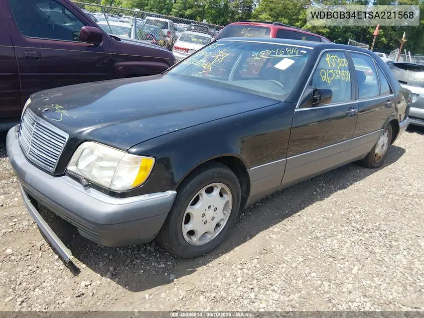 1995 Mercedes-Benz S 350D VIN: WDBGB34E1SA221568 Lot: 45346814