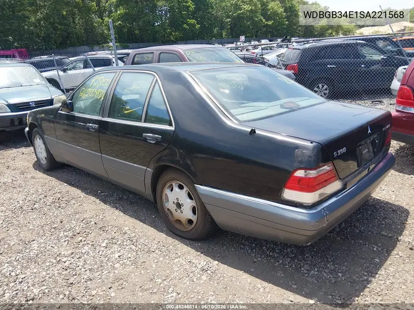 1995 Mercedes-Benz S 350D VIN: WDBGB34E1SA221568 Lot: 45346814