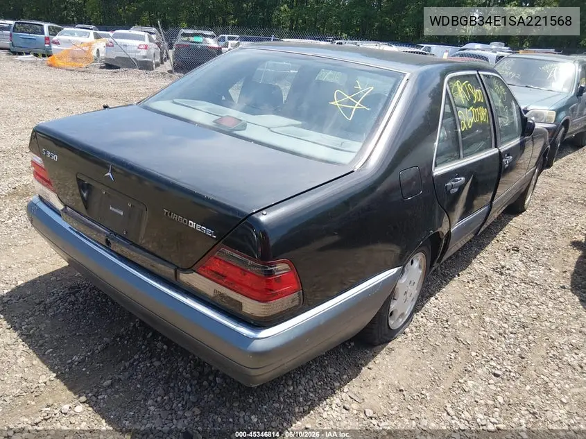 1995 Mercedes-Benz S 350D VIN: WDBGB34E1SA221568 Lot: 45346814