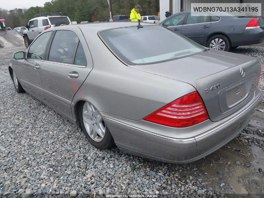WDBNG70J13A341195 2003 Mercedes-Benz S 430