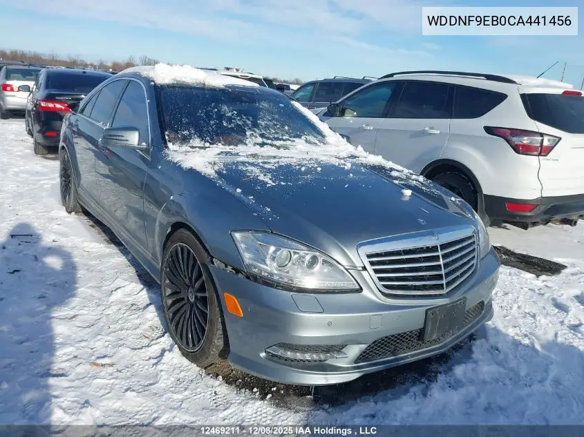 WDDNF9EB0CA441456 2012 Mercedes-Benz S 550 4Matic