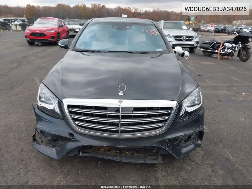 WDDUG6EB3JA347026 2018 Mercedes-Benz S 450 4Matic