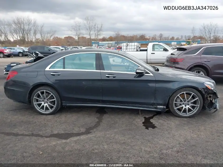 WDDUG6EB3JA347026 2018 Mercedes-Benz S 450 4Matic