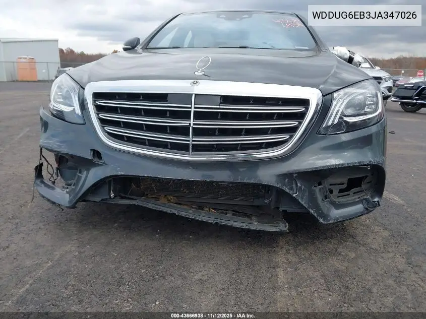 WDDUG6EB3JA347026 2018 Mercedes-Benz S 450 4Matic