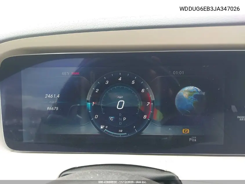 WDDUG6EB3JA347026 2018 Mercedes-Benz S 450 4Matic