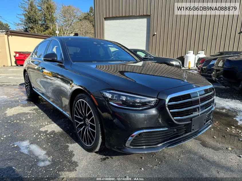 2022 Mercedes-Benz S 500 4Matic VIN: W1K6G6DB9NA088879 Lot: 41805550