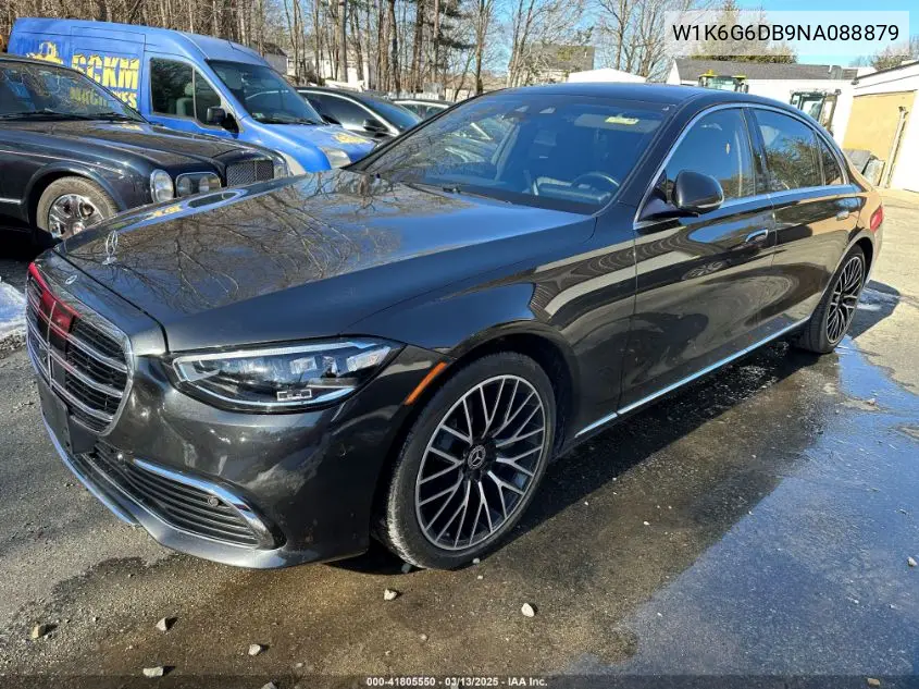 2022 Mercedes-Benz S 500 4Matic VIN: W1K6G6DB9NA088879 Lot: 41805550