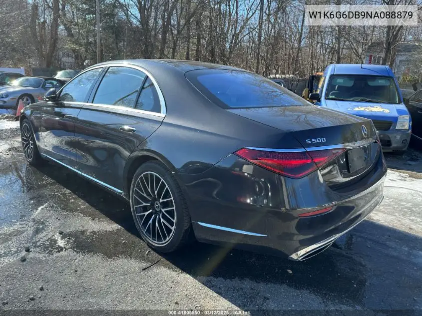 2022 Mercedes-Benz S 500 4Matic VIN: W1K6G6DB9NA088879 Lot: 41805550