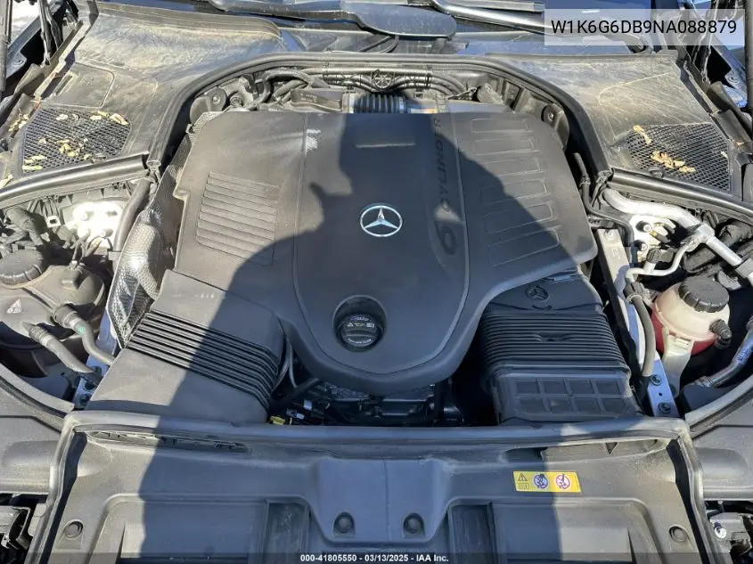 2022 Mercedes-Benz S 500 4Matic VIN: W1K6G6DB9NA088879 Lot: 41805550