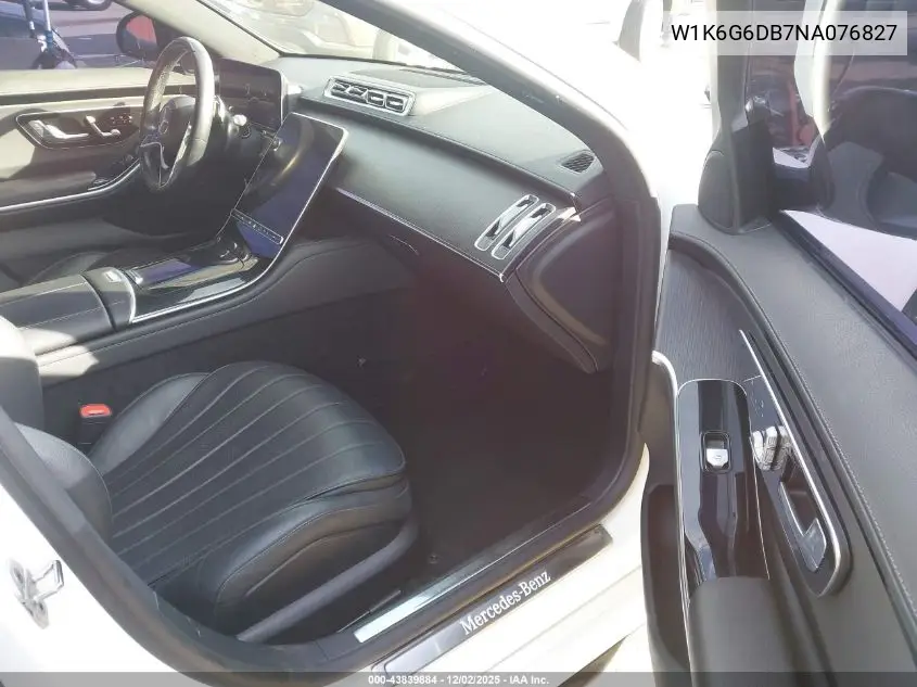 W1K6G6DB7NA076827 2022 Mercedes-Benz S 500 4Matic