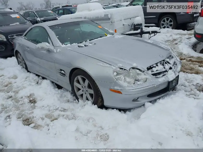 WDBSK75FX3F035492 2003 Mercedes-Benz Sl 500
