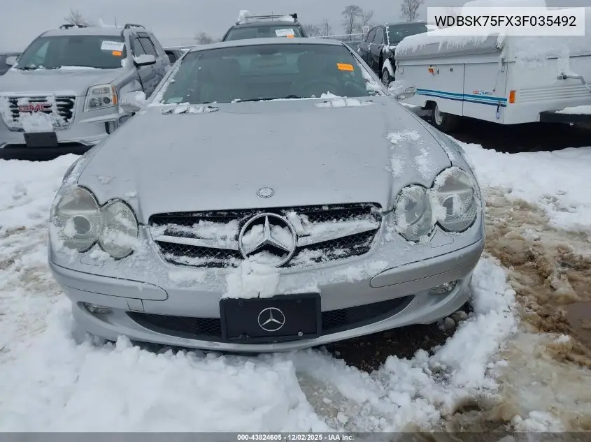 WDBSK75FX3F035492 2003 Mercedes-Benz Sl 500