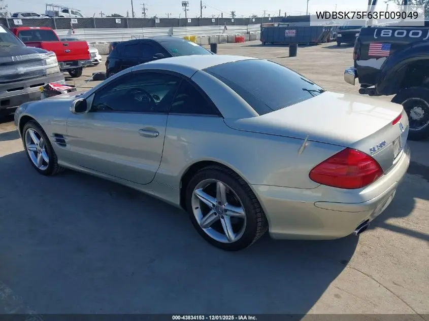 WDBSK75F63F009049 2003 Mercedes-Benz Sl 500