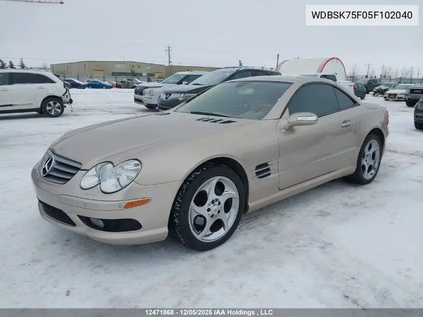 WDBSK75F05F102040 2005 Mercedes-Benz Sl 500