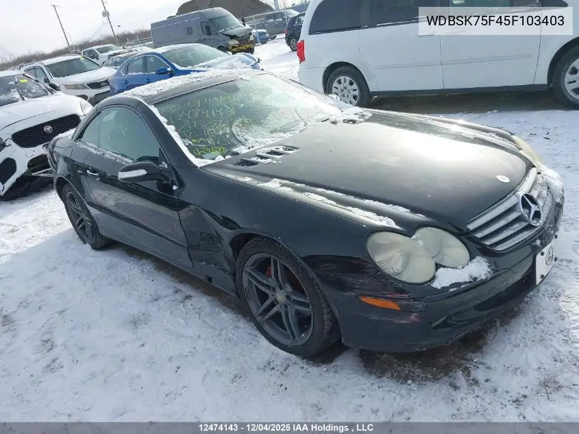 WDBSK75F45F103403 2005 Mercedes-Benz Sl 500