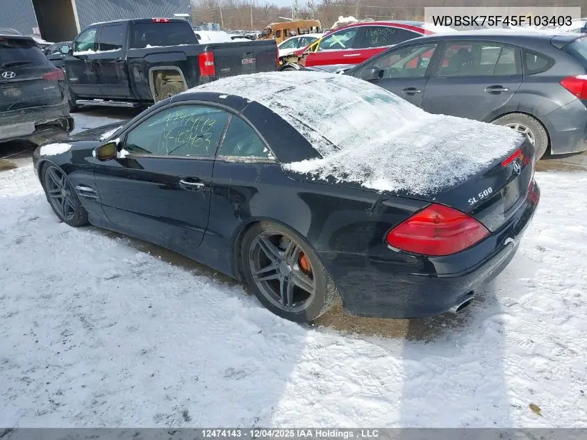 WDBSK75F45F103403 2005 Mercedes-Benz Sl 500