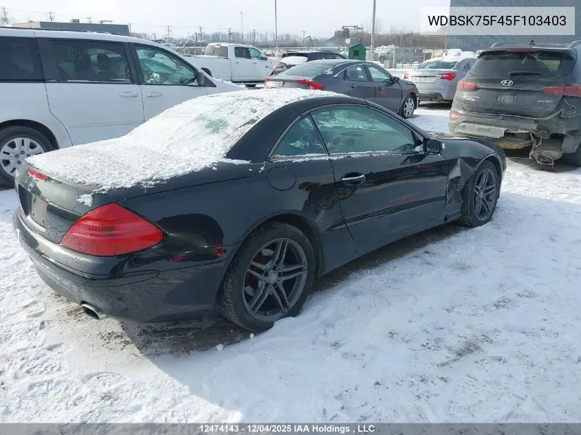 WDBSK75F45F103403 2005 Mercedes-Benz Sl 500