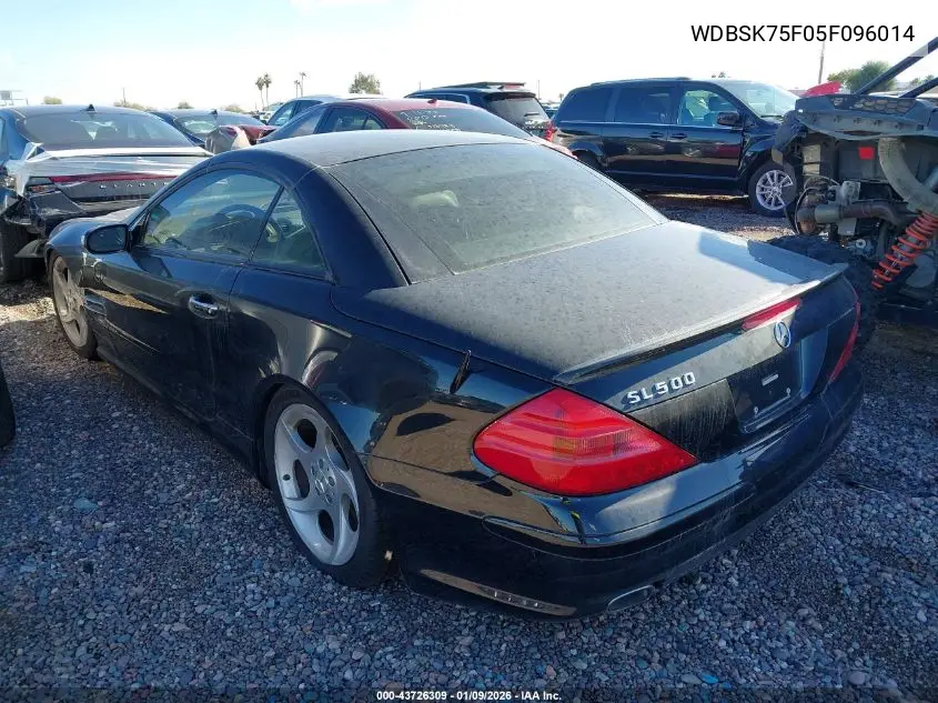 WDBSK75F05F096014 2005 Mercedes-Benz Sl 500
