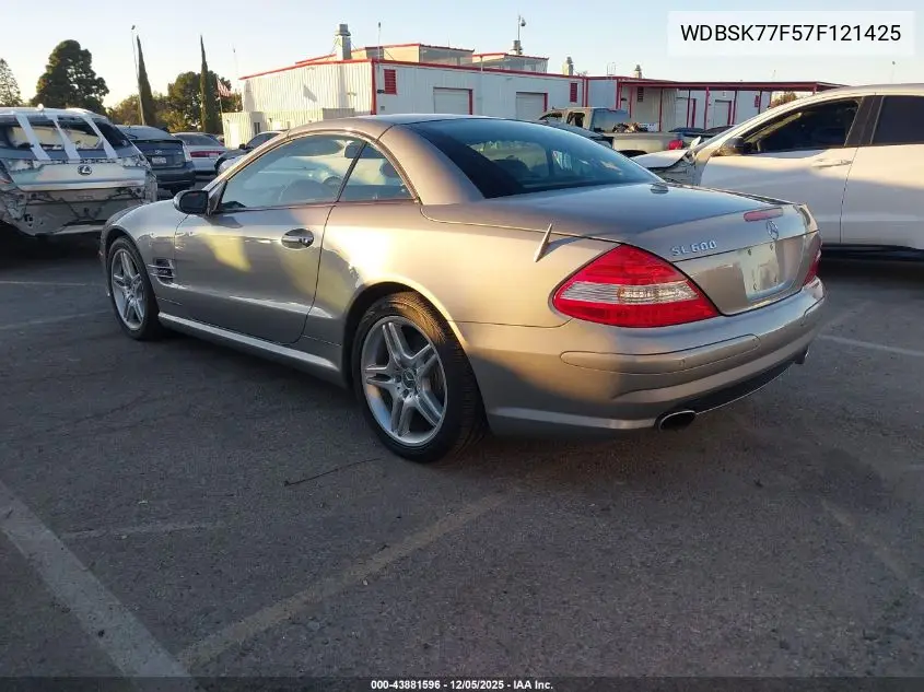 WDBSK77F57F121425 2007 Mercedes-Benz Sl 600
