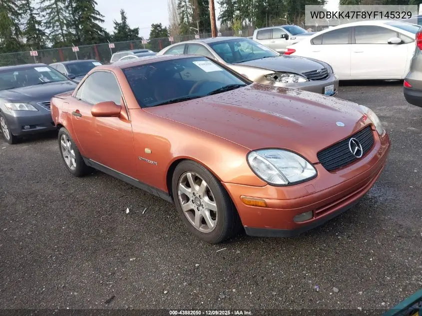 WDBKK47F8YF145329 2000 Mercedes-Benz Slk 230 Kompressor