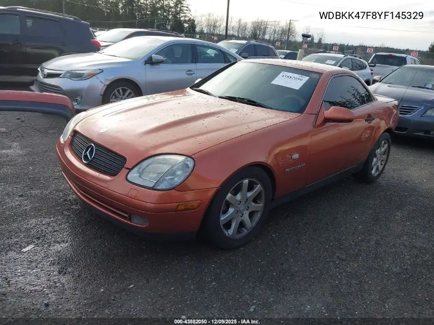 WDBKK47F8YF145329 2000 Mercedes-Benz Slk 230 Kompressor