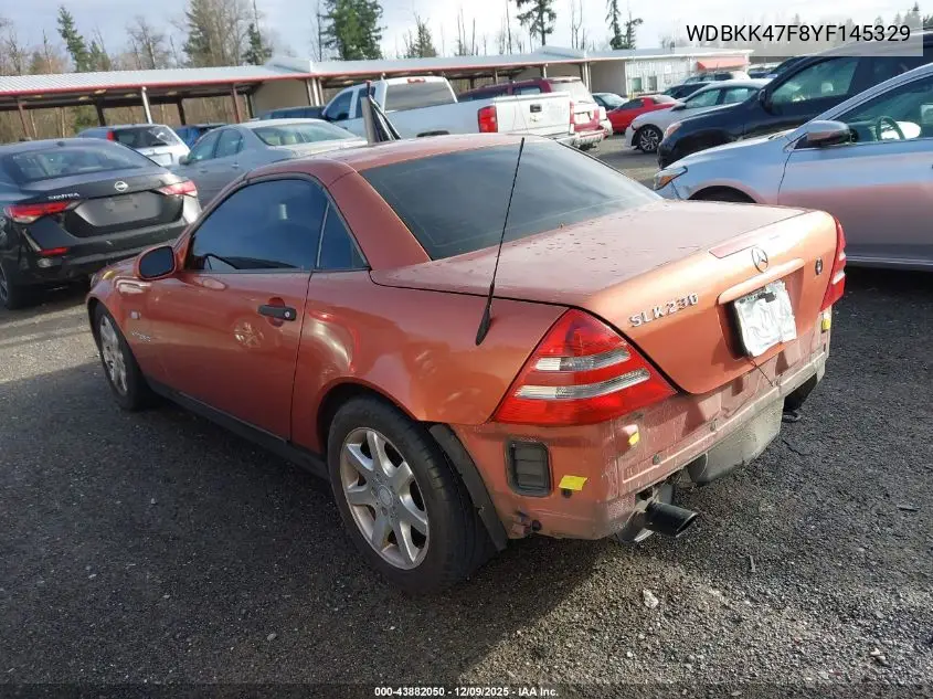WDBKK47F8YF145329 2000 Mercedes-Benz Slk 230 Kompressor