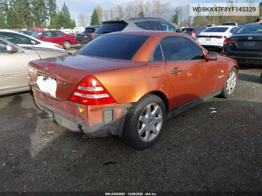 WDBKK47F8YF145329 2000 Mercedes-Benz Slk 230 Kompressor